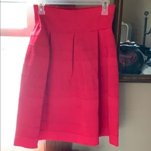 New York & company pink flare skirt